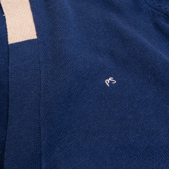 Paul Smith Wool Blend Cardigan Navy Preppy Juniors 16 / Small - Picture 6 of 14